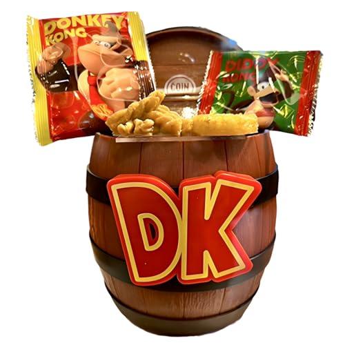 Limited Donkey Kong Barrel Shaped Assorted Snacks Money Box